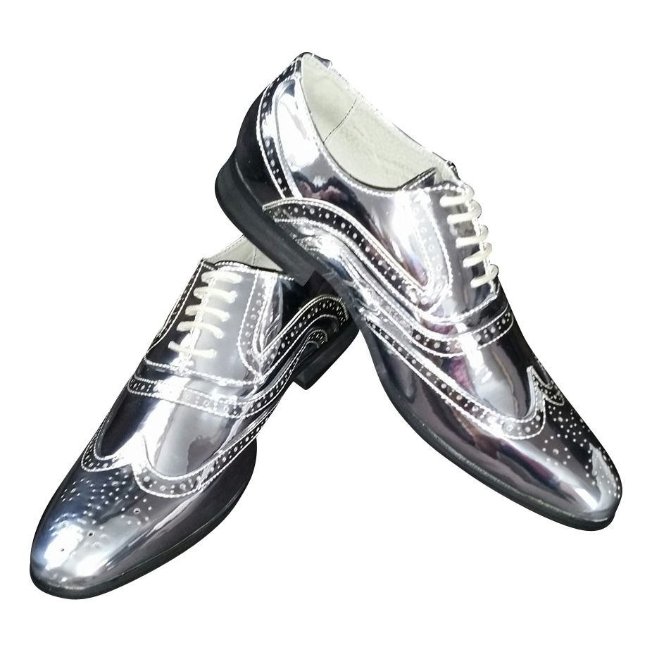 in het geheim Vul in erts Disco schoen, glimmend zilver – Kees Konings Groothandel