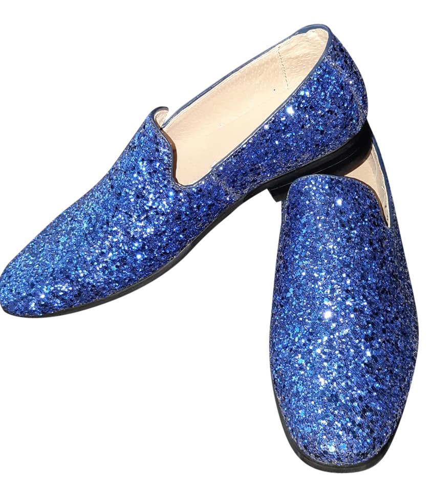 artillerie Symposium Emigreren Glitter schoenen kobalt blauw, inschieters – Kees Konings Groothandel