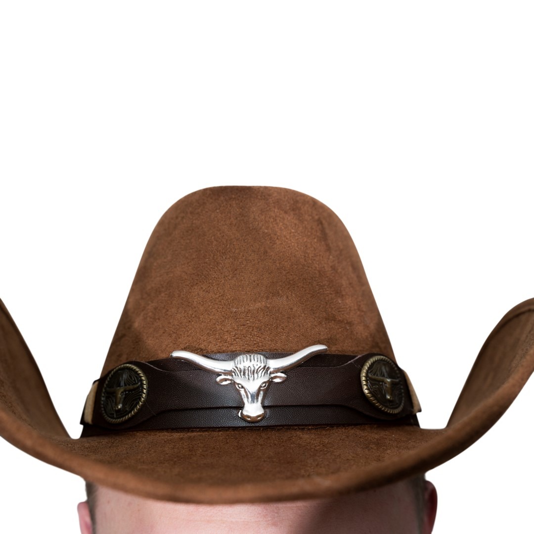 Overstijgen Okkernoot Weg huis Cowboy hoed met leren bandje en skull – Kees Konings Groothandel